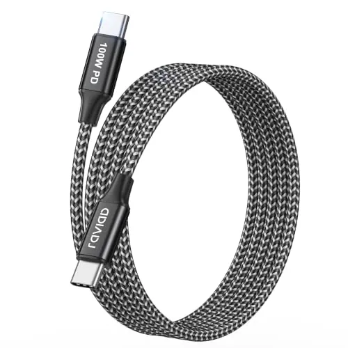 RAVIAD 100W Cable USB C Carga Rápida [2M] Cable USB C a USB C PD3.0