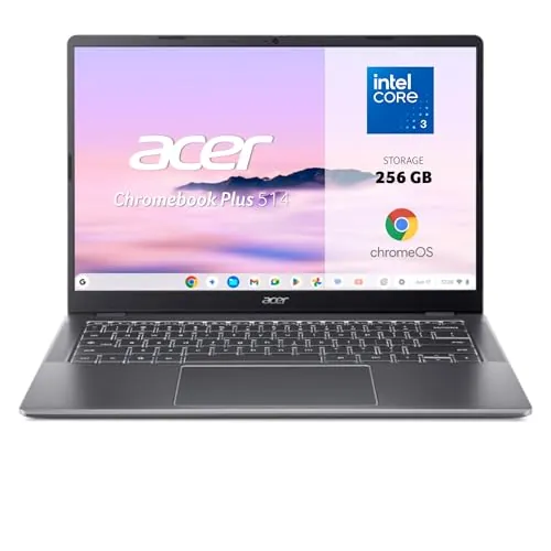 Acer Chromebook Plus, Portátil 14" WUXGA, Intel 3 N355, 8GB RAM, 256 GB SSD