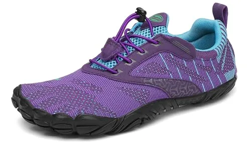 SAGUARO Hombre Mujer Minimalistas Zapatillas de Trail Running Ligeras y Respirable Zapatos Descalzos Gym Playa Calzado de Deportes Acuaticos para Correr Senderismo, Morado 40 EU