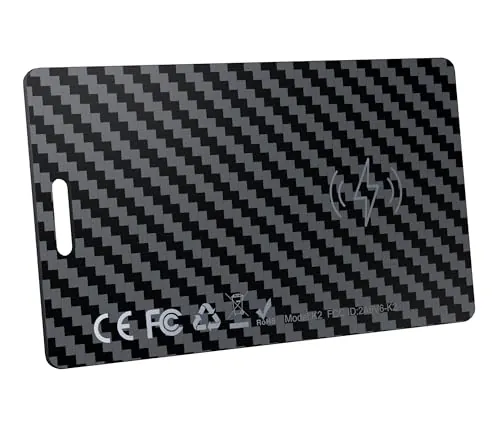DEEBYCOO Localizador de billetera con tarjeta compatible con Apple Find My y Google Find Hub, localizador de billetera ultradelgado de 1,8 mm, tarjeta de seguimiento recargable para etiquetas de