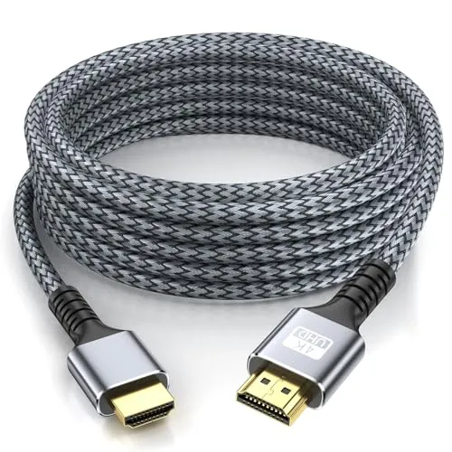 looyotul 4k Cable HDMI 12m Alta Velocidad HDMI 2.0 Cable 4K@60HZ de retorno de audio y video conector dorado 3D Arc se utiliza para televisión de ultra alta definición Xbox PS4/PS5,etc.(Plateado)