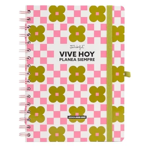 Mr. Wonderful - Agenda escolar 2026-2027 Semanal con Pegatinas y Extras – Planificador Semanal Completo Septiembre 2026 a Agosto 2027 – Vive hoy planea siempre
