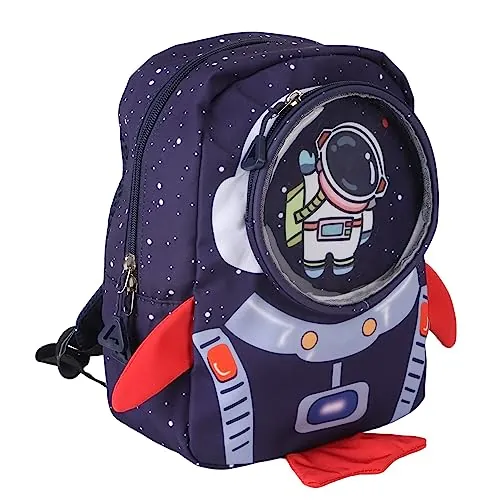 HEEPDD Mochila para Niños con Diseño de Astronauta de Dibujos Animados, Gran Capacidad, Cuerda Antipérdida, Tela Oxford, Mochila para Niño para Estudio de Escuela Primaria, Estilo