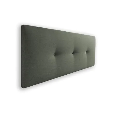 Silcar Home - Cabecero de Cama 135 Tejido Bosque Silvi - Tapizado, Estructura Madera, Hilera Botones Estilo Moderno - Fácil Instalación, Acolchado Confort - 135 cm, Tela Bosque