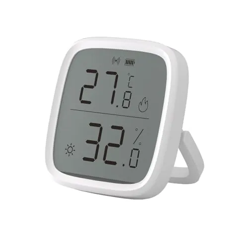 SONOFF SNZB-02D Zigbee LCD Sensor Inteligente de Temperatura y Humedad,Termómetro Higrometro Digital para Interior,Compatible Alexa/Google Home,SONOFF ZigBee Hub Requerido (1PCS)