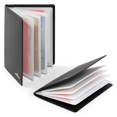 Durable 230958 tarjetero para tarjetas de crédito con fundas de protección rfid, tarjetero para 8 tarjetas, negro