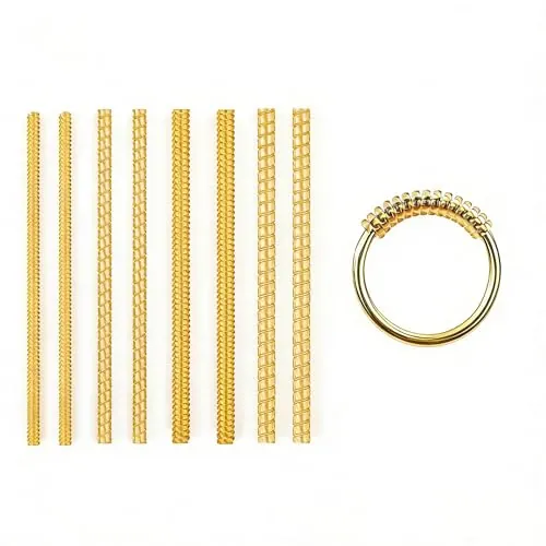 AYZDJ 8 ajustadores de tamaño de anillo para anillos sueltos, inserciones invisibles de silicona, protectores de ajuste de anillo de 4 tamaños, reductor de anillo reutilizable para hacer anillos más