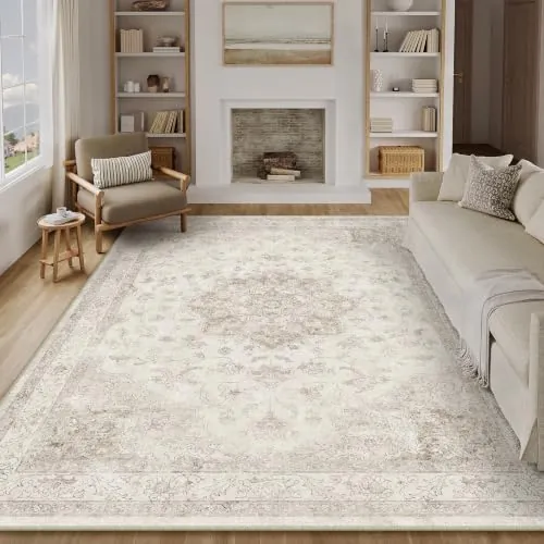 PureCozy Alfombra Salon 300x400cm Beige Antideslizante