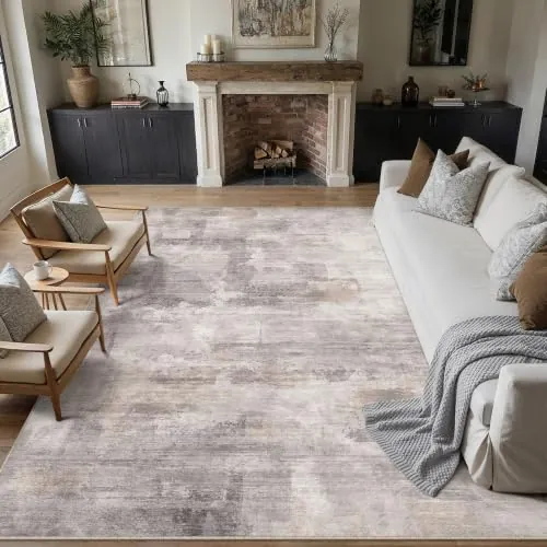PureCozy Alfombra de salón, 200 x 300 cm, lavable, de pelo corto | Alfombras grandes lavables modernas y abstractas, alfombra antideslizante, para dormitorio, comedor, alfombra de oficina