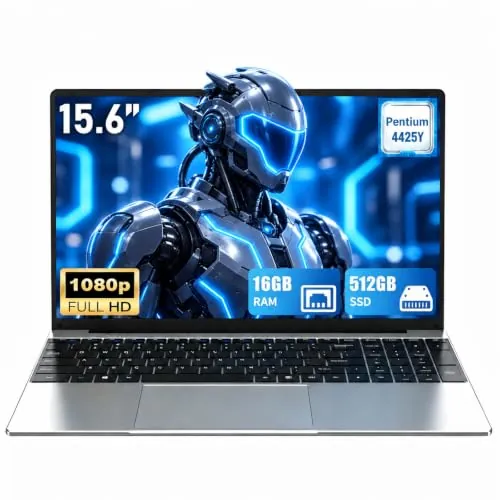 MITUNTUN Ordenador Portátil 15,6" Laptop, 4425Y, 16GB RAM, 512GB SSD, FHD