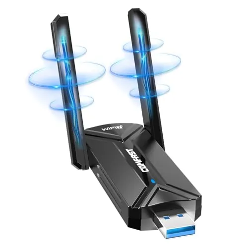 COMFAST BE6500 Adaptador WiFi USB para PC, USB WiFi 7 Tri-Banda 6G/5G/2,4G