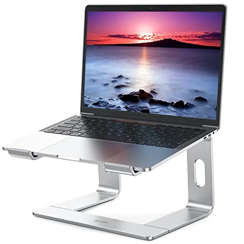 BESIGN LS03S Soporte Portátiles, Soporte de Aluminio Ergonómico para Portátiles Compatible con 10-15,6", Metal Plata