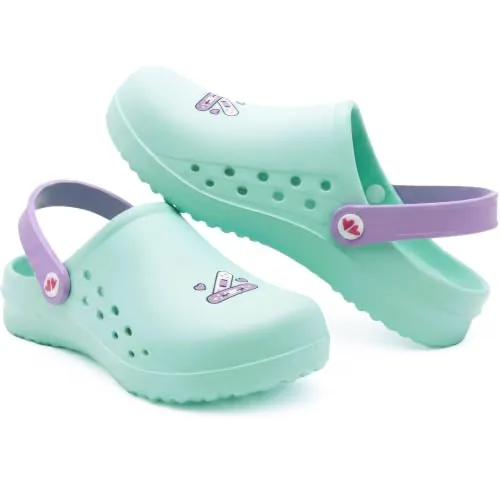 Nurse is Love Zuecos Mujer - Zuecos EVA Ligeros, Calzado Casual de Moda | Regalo Original para Ella | Diseño Frontal - Aqua 38