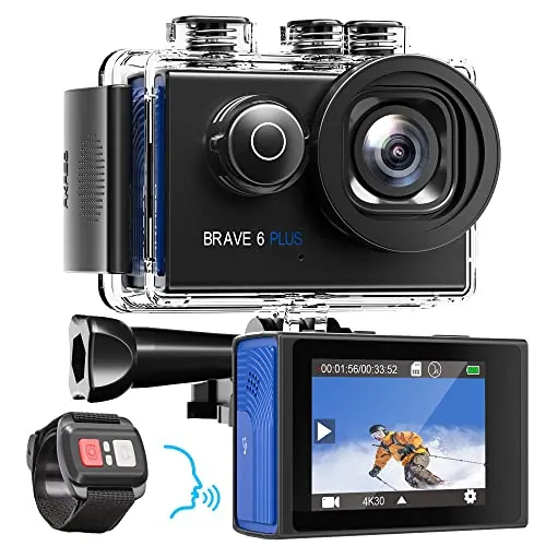 AKASO Brave 6 Plus Cámara de Acción 4K 20MP Cámara Sumergible Acuática 40M