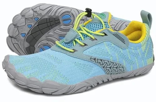 SAGUARO Hombre Mujer Barefoot Zapatillas de Trail Running Minimalistas Zapatillas de Deporte Fitness Zapatos Descalzos para Correr en Montaña Escarpines de Agua, Azul Ártico, 39 EU