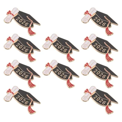 ifundom 10 Piezas Broches de Gorro de Graduación de Aleación Brillante Souvenir Memorable para Estudiantes Profesores y Celebraciones de Final de Ciclo