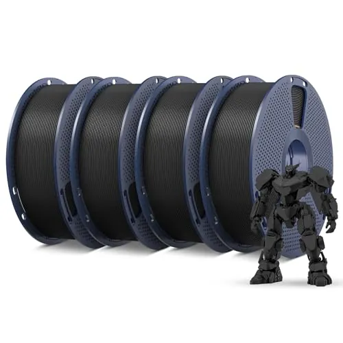 SUNLU 4KG Filamento PETG Negro 1.75mm, PETG Filamento Impresora 3D