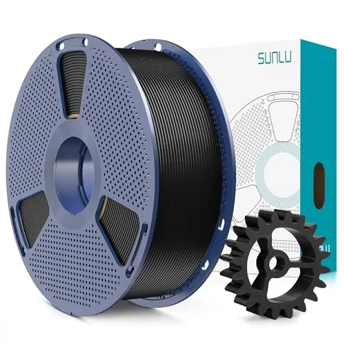 SUNLU PLA+2.0 Filamento 1,75mm, Mejora del Filamento PLA Plus2.0, 1KG Negro