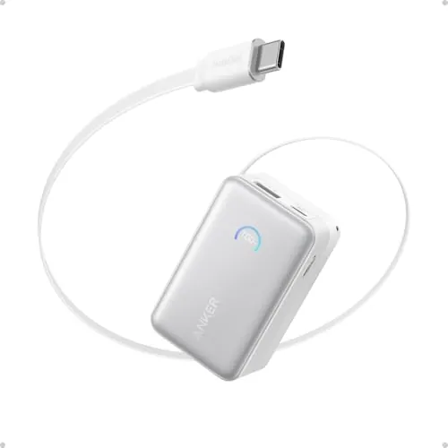 Anker Nano Power Bank 10.000 mAh 45W con Cable retráctil InstaCord