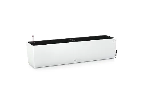 Lechuza 15680 - Kit completo maceta balconera, Blanco, 79 x 19 x 19