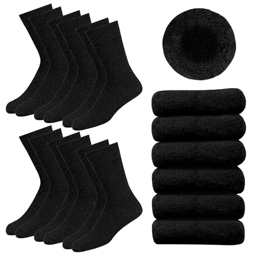SOXCO Calcetines Térmicos para Hombres y Mujeres - Calcetines de Invierno Calientes, Paquete de 6 Pares, 39-42