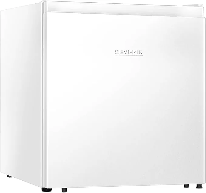 SEVERIN Mini nevera con compartimento de baja temperatura, nevera pequeña con rango de temperatura 8-0 °C, mini frigorífico de bajo consumo, 40 dB (A), 45 litros, blanco, KB 8884