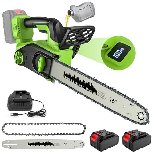 IERAKOR Motosierra a Batería 40cm, Sierra Eléctrica Brushless 2200W