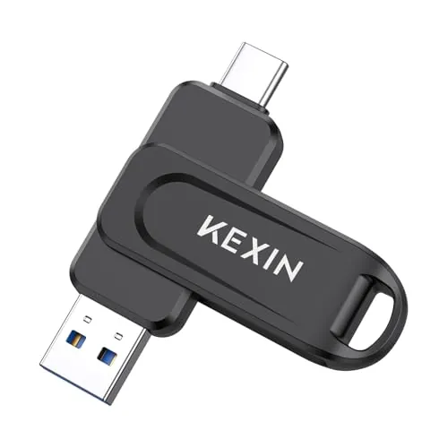 KEXIN 512GB Memoria USB Tipo C y 512GB 3.0 OTG 2 en 1 Pendrive para Portátil,Teléfono y Otras Dispositivos USB o Tipo C