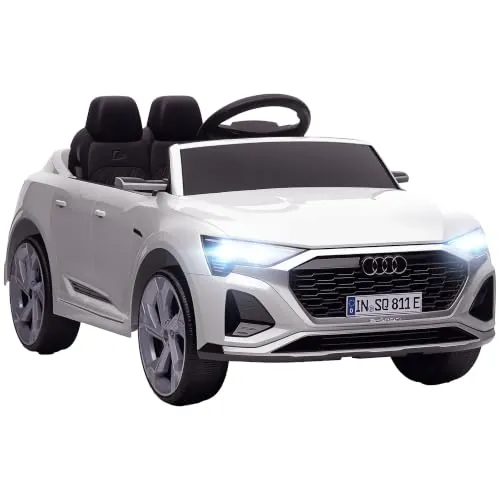 AIYAPLAY Coche Eléctrico para Niños Audi Q8 Etron Sportback 12V Blanco