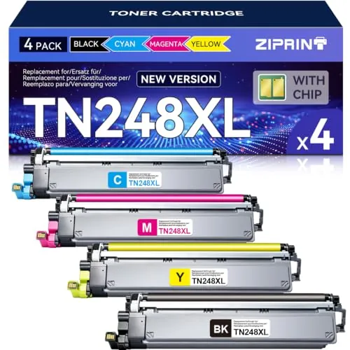 TN248XL TN-248XL TN248 TN-248 para MFC-L3740CDWE DCP-L3560CDW Paquete de 4