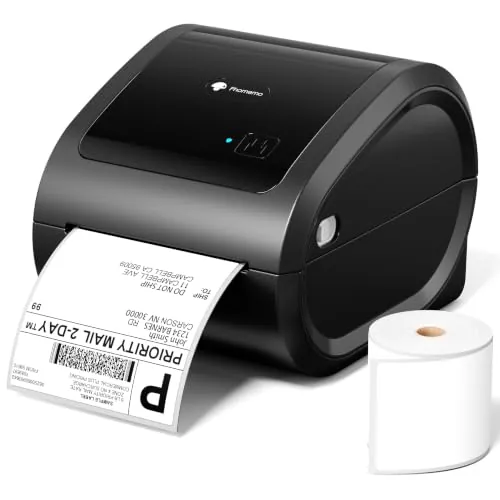 Phomemo D520BT Impresora Etiquetas Autoadhesivas, Contiene 500 Etiqueta 4x6 | Para Empresas, Bluetooth Impresora Etiquetas Envio, Label Printer Compatible con Amazon, Vinted, Correos, Wallapop, DPD, DHL