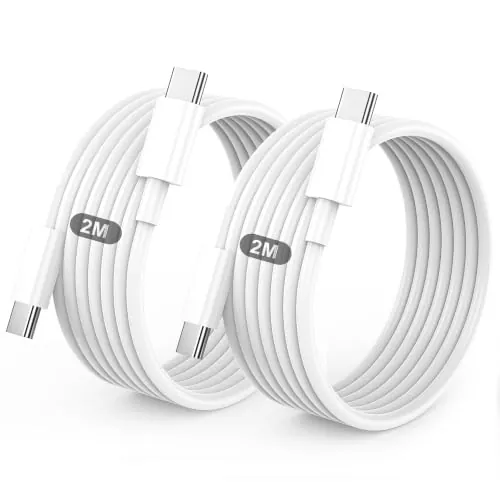 BSTOEM Cable USB C Carga Rápida,2M+2M Cable USB C a USB C, Tipo C Cable 60W