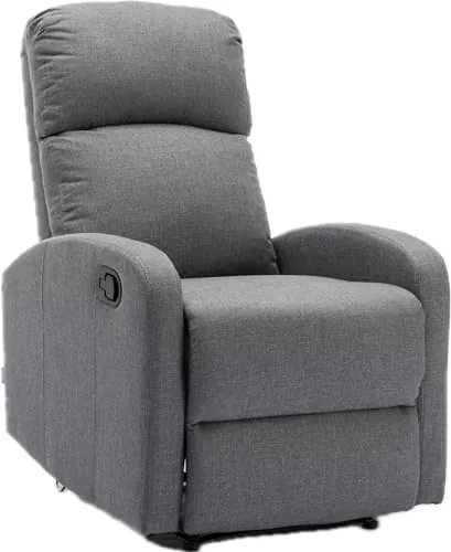Astan Hogar Sillón Relax con Reclinación Manual, Tapizado en Tela. Modelo Premium Plus AH-AR30610GR,