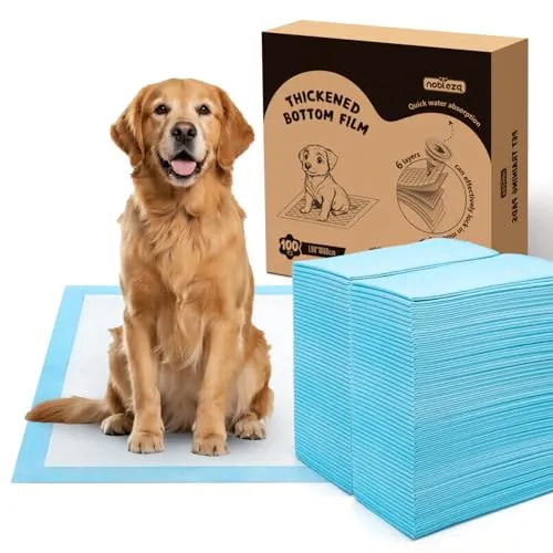 Nobleza Empapadores Perros 60x90cm Pañales Desechables para Perros, 50 Unidades Alfombra Toallas Higiénica Absorbente y Antifugas Empapadores para Mascotas,Empapadores Perros