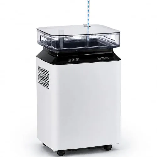 Megonia Deshumidificador Profesional Eléctrico Industrial 80L/Día con Bomba | Deshumidificador Grandes Superficies / 3 Desagües / Depósito 8L / 170m² / 400m³/h | Casa Garaje Oficina Trastero Sótano
