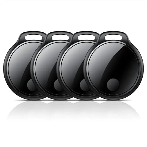 Smart Tag 4 Unidades para Android e iOS, Bluetooth Tracker para Llaves, Maletas, Cartera, Mochila y Bolso, Tracker Tag 120 dB, Red de Búsqueda Global, Compartición Familiar, IP67, Sin Suscripción