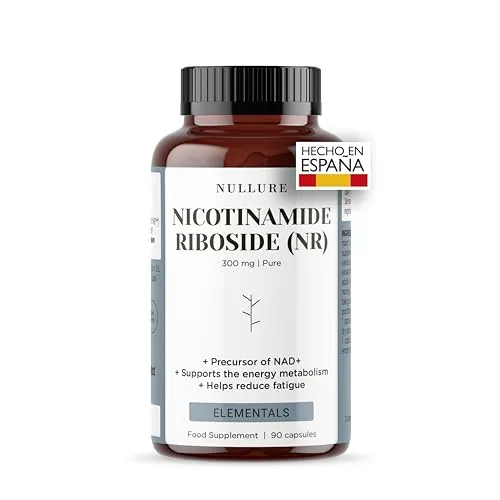 Nullure NAD Nicotinamide Riboside 300mg 90 cápsulas | NAD+ Boost | Certificado Clean Label | Testado por terceros | Vegano y sin aditivos | Alternativa NMN | NR puro >99% | NADH | Fabricado en España
