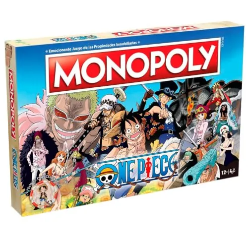 Monopoly Juegos de Mesa One Piece 2-6 Jugadores Desde 12+ Años | Juego familiar, Juego clásico, Estrategia divertida, Compra propiedades, Gestión dinero, Varios jugadores, Reglas sencillas