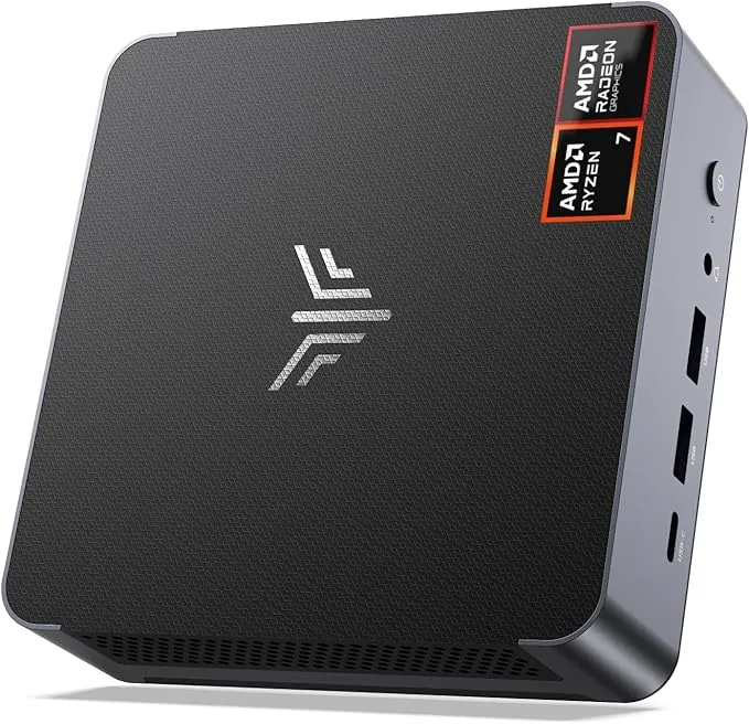 NiPoGi АMD Mini PC Ryzen 7 8745HS W11 Pro(8C/16T,hasta 4,9 GHz),16GB DDR5 5600MHz 512GB M.2 NVME SSD,Mini Ordenador Wifi6 con АMD Radeon 780M Apoyo 4K Quad-Pantalla-Display para Oficina/Hogar/Juegos