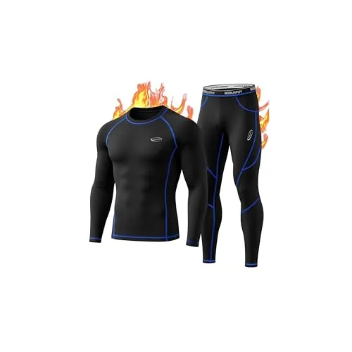 Ropa Interior Térmica Hombre Interior Funcional Conjuntos Térmicos Nergo | Conjuntos térmicos para Hombres Camiseta Térmica Termo Invierno Otoño con muy elástica para Running Esquí Montaña Ciclismo