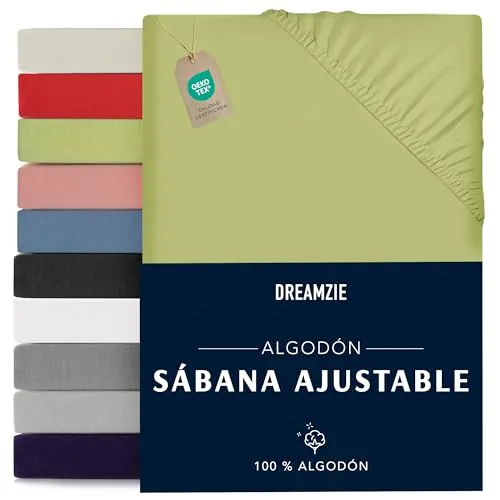 Dreamzie - Sábanas Bajeras - 80x190/200cm - 100% Algodon Jersey
