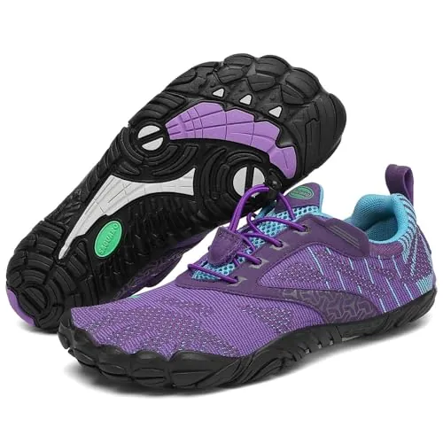 SAGUARO Barefoot Zapatillas de Trail Hombre Escarpines Mujer Zapatos de Agua Minimalistas Zapatillas de Deporte Acuaticos Exterior Interior Morado 37