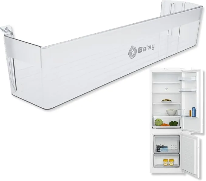 Estante Botellero Frigorífico compatible con Balay, Botellero inferior para la nevera, código original 11022295, compatible con 3KF6550MI, 3KF6551MI, 3KF6626WE, 3KF6635WI, entre otros