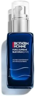 Biotherm Homme, Sérum Facial, Tratamiento Antiedad, Para Pieles Maduras, Textura Ligera y Limpia, Enriquecido con Life Plankton, Force Supreme Blue Serum, 60 ml