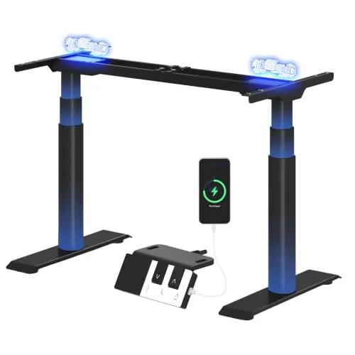 FLEXISPOT Escritorio Elevable con Doble Motor, Patas Redondas