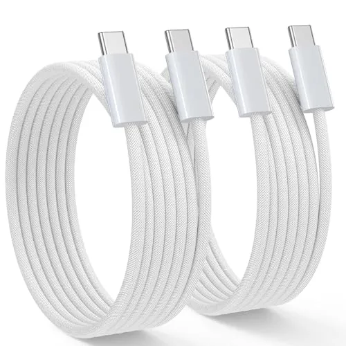 Cable USB C Carga Rapida 60W [2Pack 1M] PD 3.0 Cable Carga Rapida Tipo C | Nylon Cargador, USB Tipo C Cable para iPhone 17 16 Pro Max,Galaxy S26 S25 S24 S23 A53,Xiaomi Steam Deck