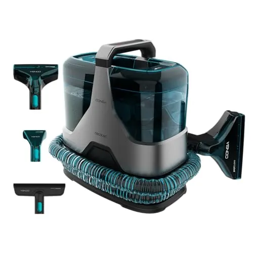 Cecotec Limpiador Aspirador de Tapicerías y Alfombras con Cable Conga 6000 Carpet&Spot Clean XXL Neo. 600W, 15kPa, Pulveriza, Aspira y Limpia, Depósito de Agua Limpia 1300ml, Radio de Acción 7m