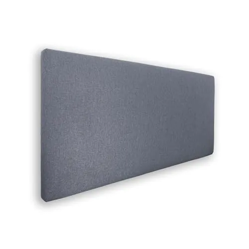 Silcar Home - Cabecero de Cama 105 Tejido Gris Oscuro Jep - Estructura de Madera, Tapizado en Polipiel Liso, Diseño Moderno, Fácil Instalación, Acolchado - Tela Gris Oscuro, 105 cm