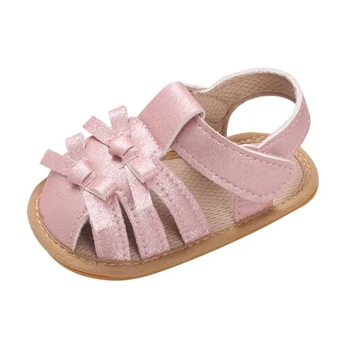 MASOCIO Sandalias Bebe Niña Verano Zapatos Bebé Primeros Pasos Respetuoso Talla 19 Calzado Respetuosas Antideslizante 6-12 Meses Rosa