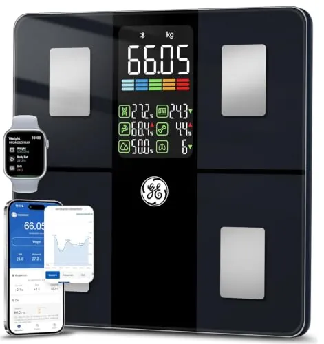 GE Bascula Grasa Corporal y Muscular, 14 Medidas Corporales 180kg